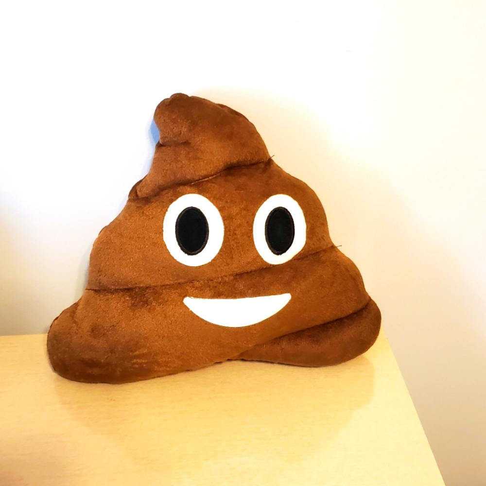Poop emoji pillow